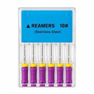 К-римери Hand Reamers №10, 25 мм, 6 шт. для ендодонтії